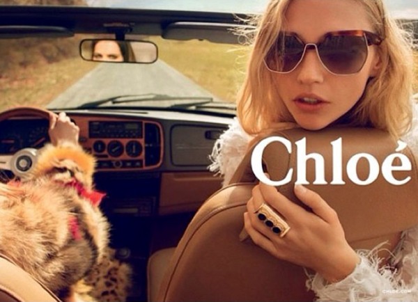 Саша Пивоварова в рекламе солнцезащитных очков Chloe Dafne