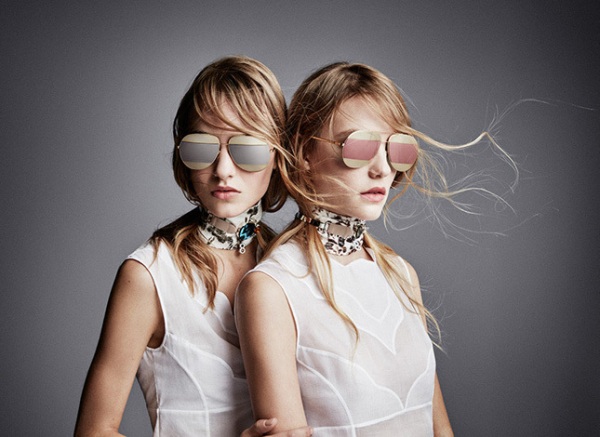 Солнцезащитные очки DiorSplit - авиатор с поперечной полосой на линзах