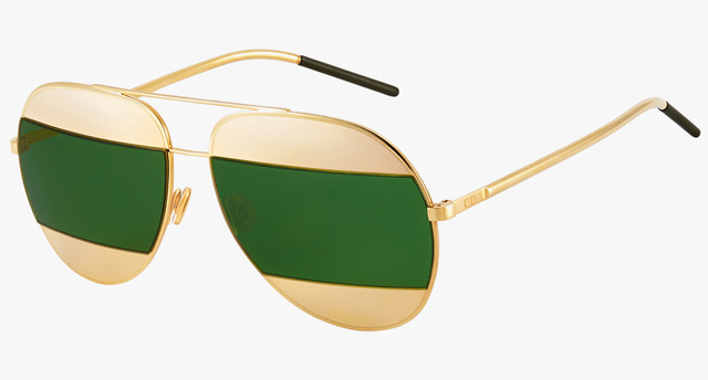 Солнцезащитные очки DiorSplit с зелеными линзами