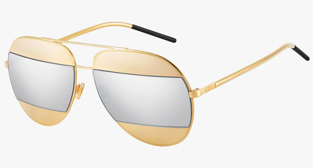 Солнцезащитные очки DiorSplit с серебристыми зеркальными линзами