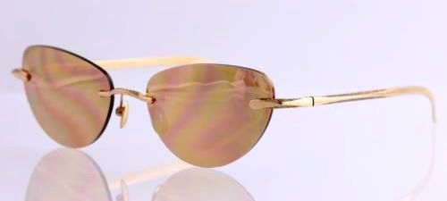 Солнцезащитные очки Sama Pyramid of Diamonds золото и бриллианты
