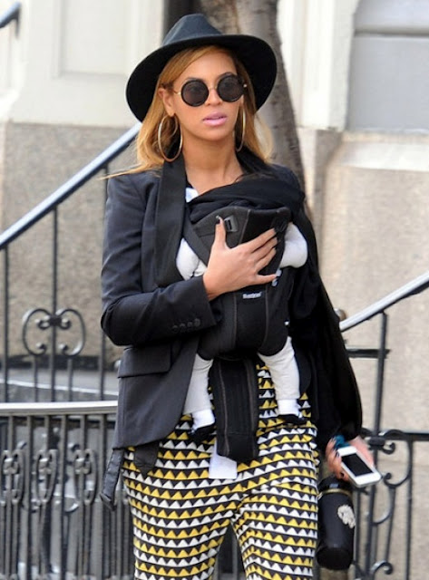 Beyonce носит круглые солнцезащитные очки Linda Farrow 2012