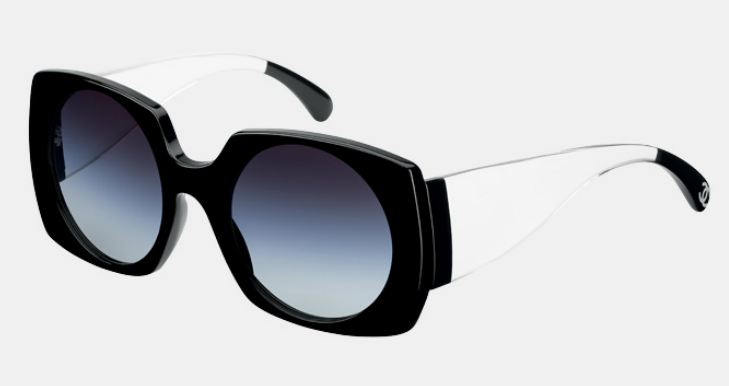 Солнцезащитные очки Chanel. Квадратная форма с круглой линзой. Коллекция 2013