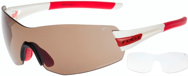 Солнцезащитные очки Relax 5387 белые очки с монолинзой купить, сменные линзы