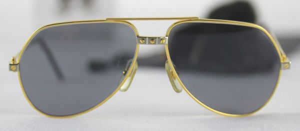Солнцезащитные очки Cartier Vendome Santos, золото 18 карат, цена, купить в Москве