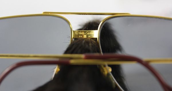 Солнцезащитные очки Cartier Vendome Santos, золото 18 карат, купить в Москве, цена
