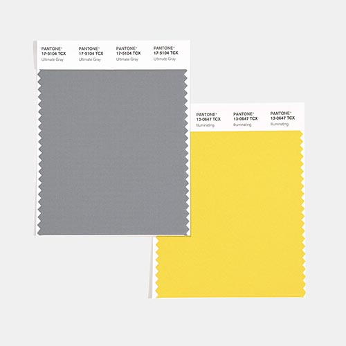 PANTONE®: 17-5104 Ultimate Gray (Безупречный серый) + PANTONE 13-0647 Illuminating (Освещающий)