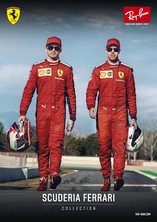 Ray-Ban для гоночной команды Scuderia Ferrari - для настоящих лидеров и победителей.