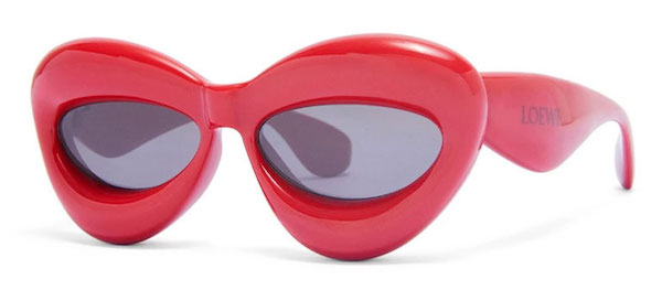 «дутые» очки испанского бренда Loewe красные