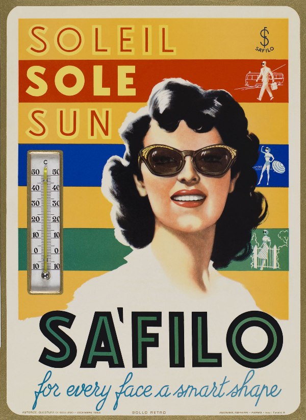 Реклама солнцезащитных очков, Safilo, 1950-е г.г.