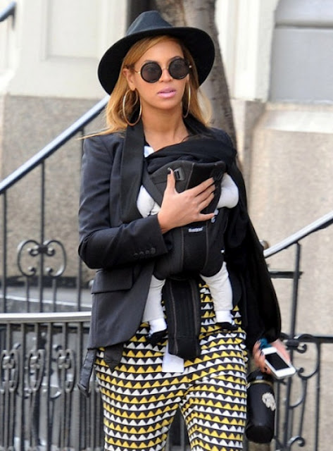 Beyonce носит круглые солнцезащитные очки Linda Farrow 2012