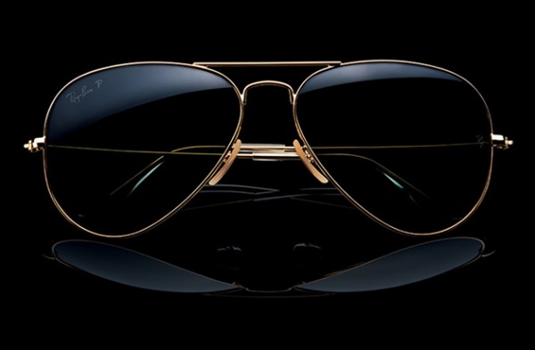 Солнцезащитные очки Ray-Ban. Авиатор в золоте 18 карат.
