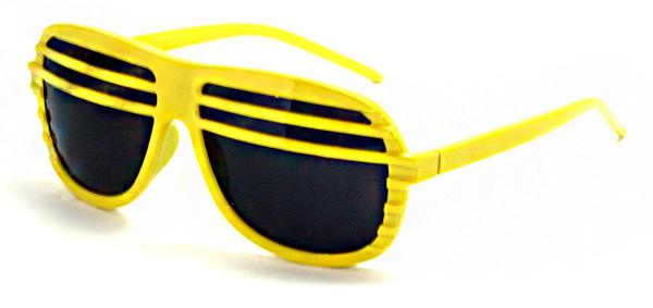 Желтые очки-жалюзи с черными линзами