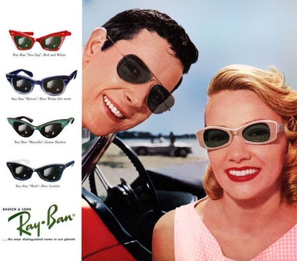 Солнцезащитные очки Ray-Ban Smart Set, реклама в 50-х годах