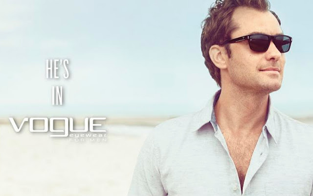 Джуд Лоу для Vogue 2013. Солнцезащитные очки для мужчин.