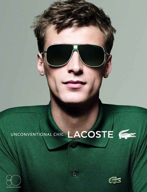 Солнцезащитные очки Lacoste 2013, угловатый авиатор