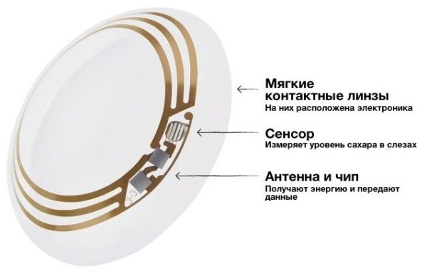 Контактные линзы Google для диабетиков замерят уровень глюкозы и сообщат об отклонениях Контактные линзы Google для диабетиков замерят уровень глюкозы и сообщат об отклонениях