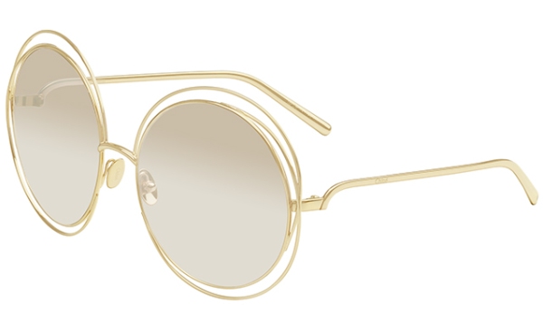 Солнцезащитные очки Chloe Carlina с золотым покрытием 18 карат
