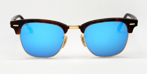 Солнцезащитные очки Ray-Ban RB3016 с голубыми линзами