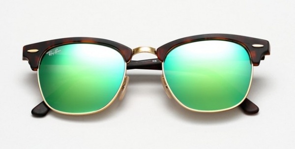 Солнцезащитные очки Ray-Ban RB3016 с зелеными зеркальными линзами