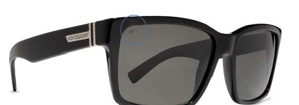Маркировка линз Meloptics солнцезащитных очков VonZipper Маркировка линз Meloptics солнцезащитных очков VonZipper