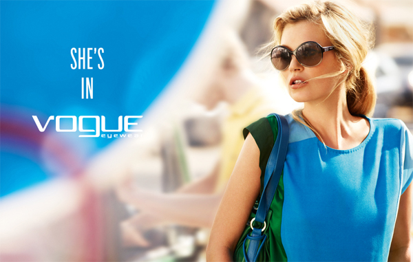 Kate Moss (Кейт Мосс) в новой рекламной кампании солнцезащитных очков Vogue 2012
