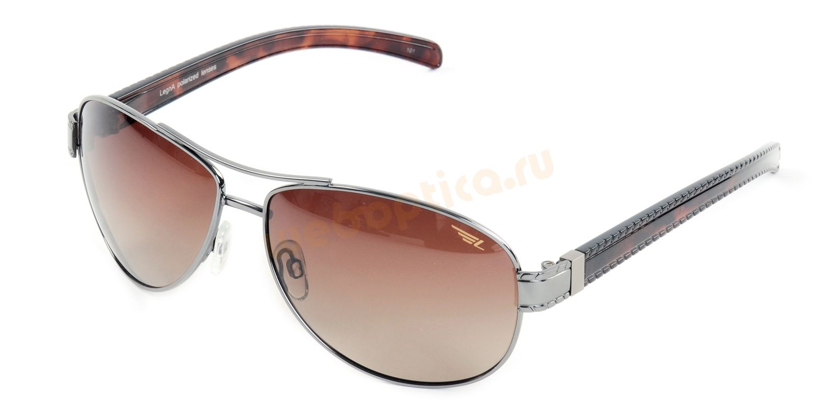 Солнцезащитные очки Legna S7220B, авиатор с коричневыми линзами