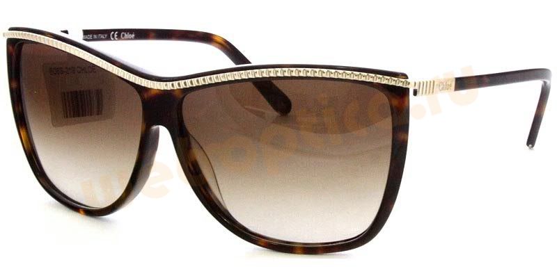 Солнцезащитные очки Chloe 606S-219-CHL, крупная форма с подчеркнутой надбровной линией